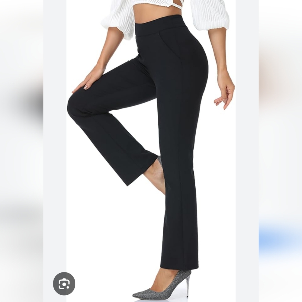 NWT Agenlulu Womens Pull On Ponte Dress Pants High Rise Boot Cut - 2XL